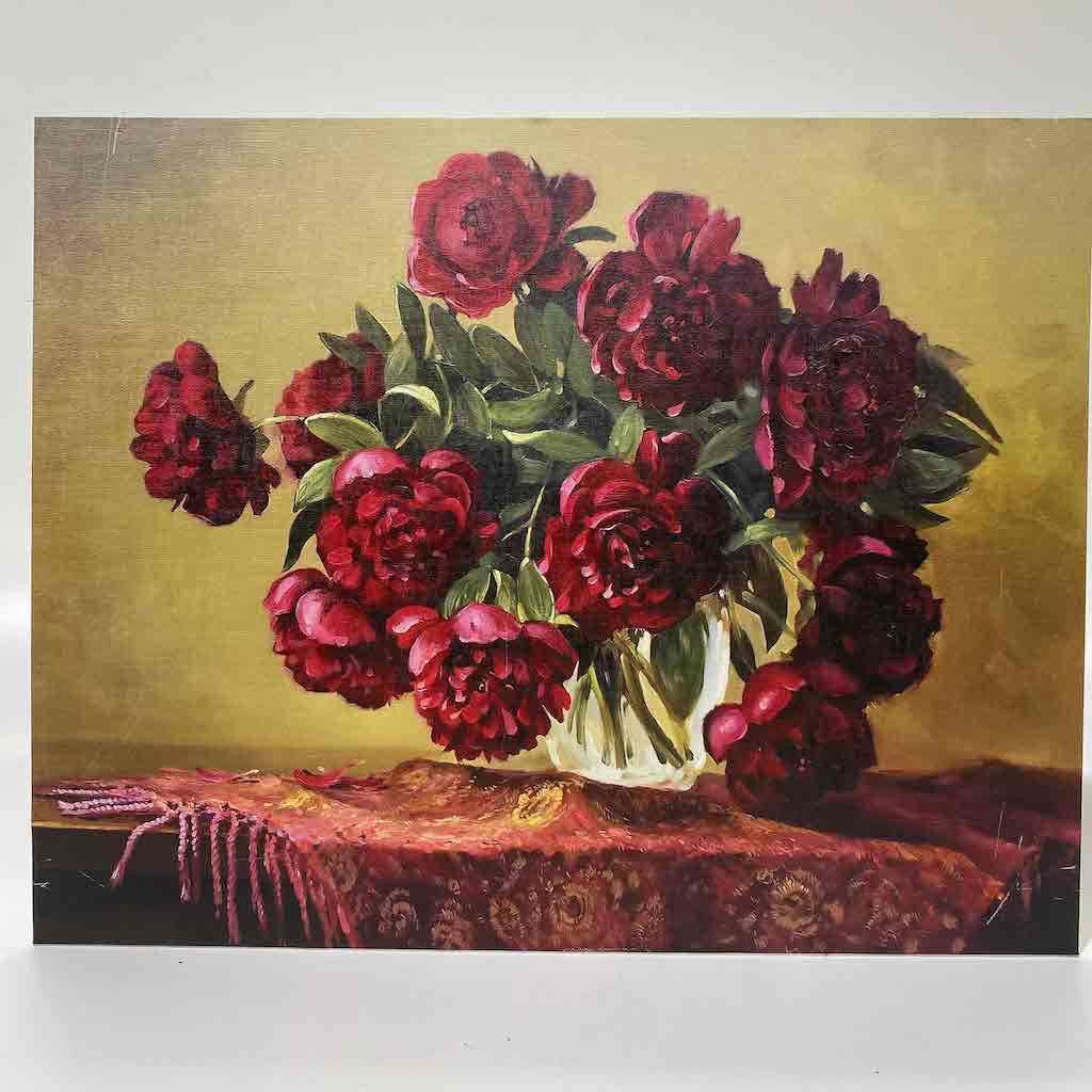 ARTWORK, Still Life - Red Peonies 32cm x 25cm